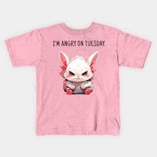 Angry tuesday rabbit Kids T-Shirt